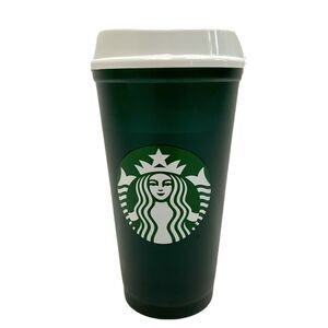 NEW Starbucks Color Changing Reusable Cup Christmas 2020 Green 16oz